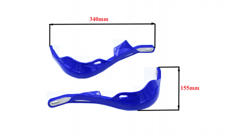 Set 2 protectii maini, insertie aluminiu, prindere pentru ghidon 22mm, culoare albastru [1]