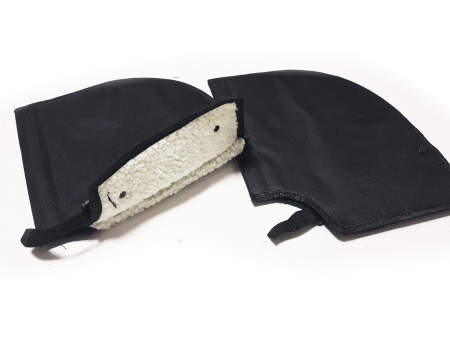 Set 2 protectii antivant imblanite, montaj ghidon moto/atv, culoare negru [1]