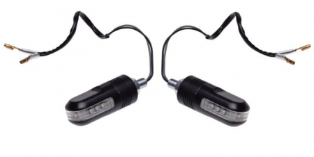 Set semnalizari - Set 2 semnalizari cu LED, model curbat, carcasa plastic, culoare negru