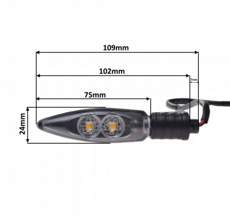 Set 2 semnalizari, montare fata 12v, LED,dedicate pentru moto BMW S1000RR HP4 F800GS R1200R K1300S G450X F800ST R [1]