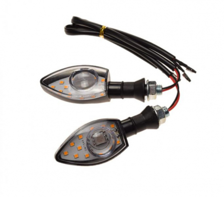Set semnalizari - Set 2 semnalizari moto, atv, scutere 12v, LED AM1473