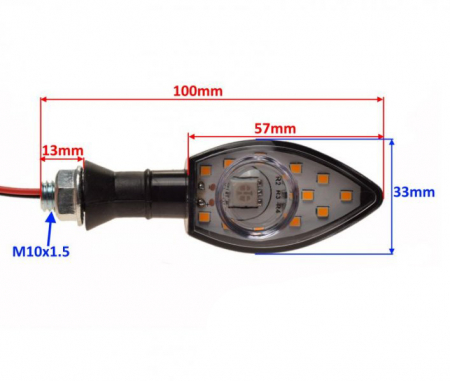 Set 2 semnalizari moto, atv, scutere 12v, LED AM1473 [1]