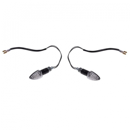 Set semnalizari - Set 2 semnalizari moto, culoare negru, LED