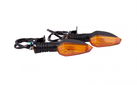 Set semnalizari - Set 2 semnalizari portocalii si suport, cu bec, pentru Barton Fighter