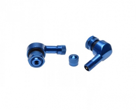 Vulcanizare/ Accesorii - Set 2 valve demontabile roata moto, culoare albastru