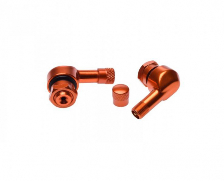 Vulcanizare/ Accesorii - Set 2 valve demontabile roata moto, culoare portocaliu