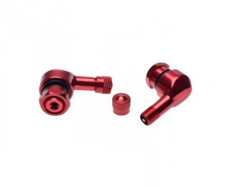 Vulcanizare/ Accesorii - Set 2 valve demontabile roata moto, culoare rosu