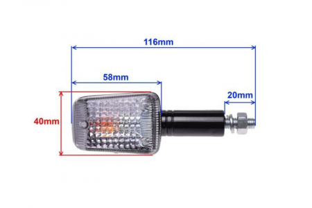 Set 4 mini semnalizari negre + sticla si bec de rezerva [1]