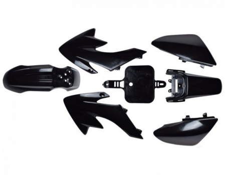 Kit plasticuri - Set 7 carene motocross 110-125cc, culoare negru
