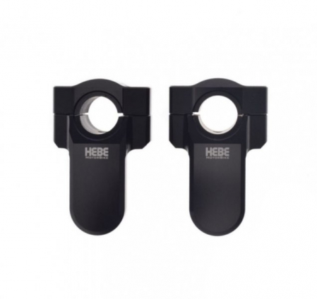 Set adaptor/inaltator ghidon moto, prindere 22,2/22/28,5, culoare negru [1]