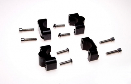 Set adaptor/inaltator prindere ghidon de la 22mm la 28mm, culoare negru [3]