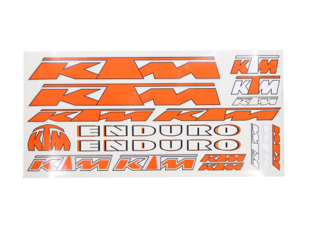 Kit abtibilde - Set autocolante KTM, culoare portocaliu