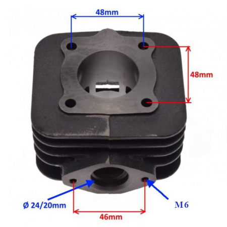 Set cilindru + piston + segmenti, WM, Piaggio scuter 2T, 40mm, AC [1]