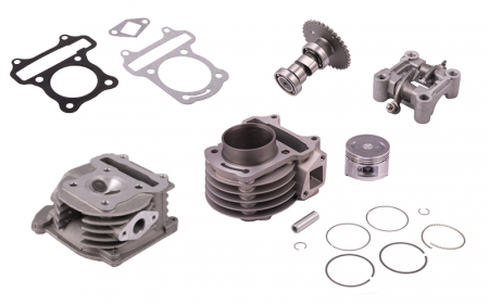 Set complet cilindru, piston, chiuloasa, garnituri, motor gy6-80cc [5]