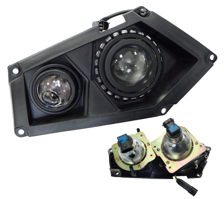 Faruri - Set faruri fata atv si kit montaj Hisun Tactic 550