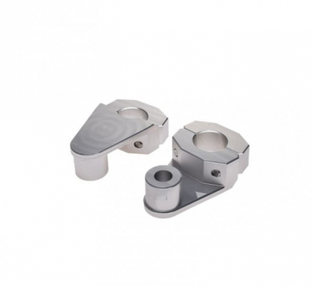 Inaltatore ghidon - Set inaltatoare ghidon 28.5mm (risere), culoare argintiu, inaltime 60 mm