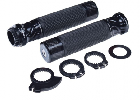 Mansoane - Set mansoane moto 655A, model universal, culoare negru/carbon