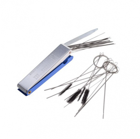 Dulap scule - Set mini perii si freze pentru curatat carburatoare