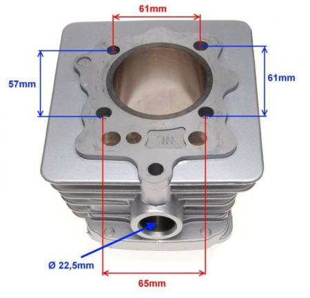 Set motor Loncin 150cc, 4T, 62mm, cilindru si piston [3]