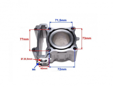 Set motor cilindru+piston MBK NXC YAMAHA X-MAX YZF-R125 54MM 4T [5]
