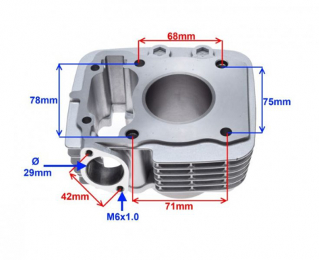 Set motor cilindru si piston Honda CBF125, d. 52.40mm [1]