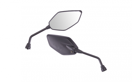 Oglinzi - Set oglinzi moto/atv brat metal, carcasa plastic, culoare negru, filet M10