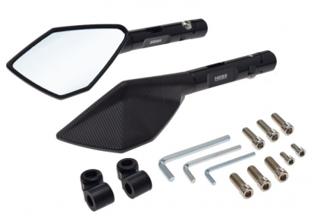 Set oglinzi moto/atv Hebe, culoare negru, sistem prindere inclus [1]