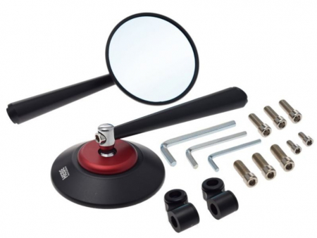 Oglinzi - Set oglinzi moto/atv, Hebe, rotunde, sistem de prindere inclus