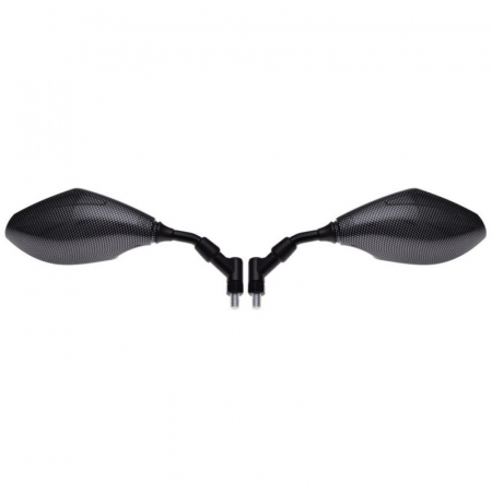 Oglinzi - Set oglinzi moto/atv, omologate E9, filet M10, imitatie carbon, 130x85mm