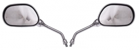 Oglinzi - Set 2 oglinzi moto universale ovale, crom M8 x 1,25, MP101