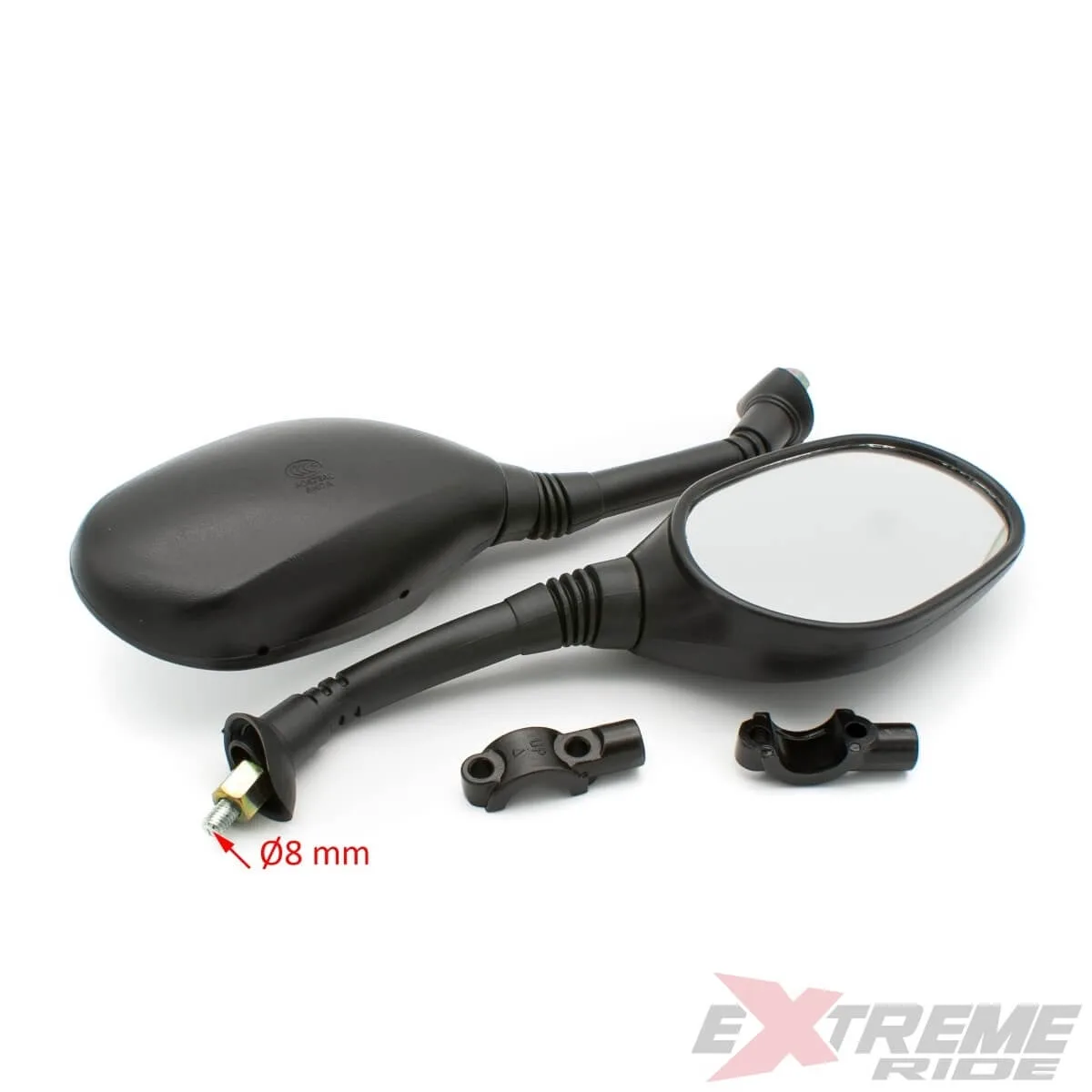 Suspensie Cadru - Set oglinzi quad/atv universale, culoare neagra, M8 x 1,25, xtr