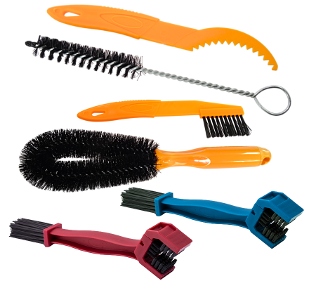 Scule de mana - Set perii + lavete, intretinere lant, moto/biciclete