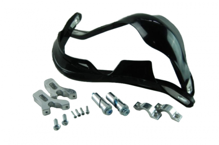 Protectii maini / Kit-uri - Set protectii maini cu aluminiu pentru ghidon de 22", culoare negru