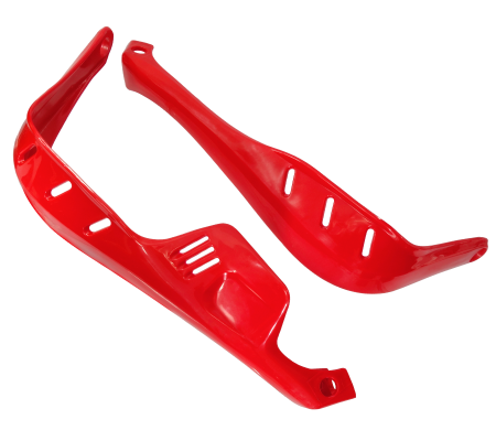 Set protectii maini, prindere ghidon, 22mm, din plastic, culoare rosu [4]