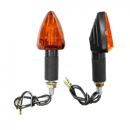 Electrica & Lumini - Set semnalizari 12V 21W BAY9S brat lung prindere M8 culoare negru