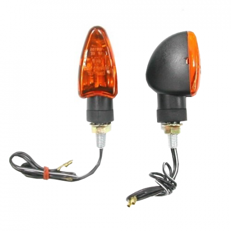Electrica & Lumini - Set semnalizari 12V 21W BAY9S brat scurt prindere M8 culoare negru