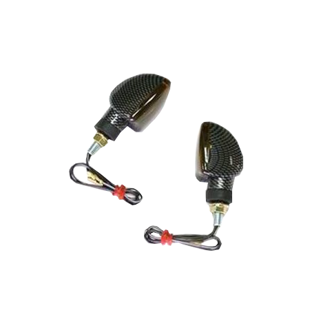 Electrica & Lumini - Set semnalizari 12V 21W BAY9S brat scurt prindere M8 culoare negru sticla fumurie
