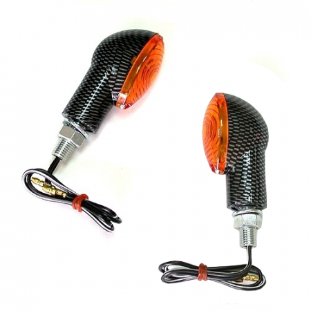 Electrica & Lumini - Set semnalizari JMP Cateye, 12V/21W brat scurt prindere M10 carbon
