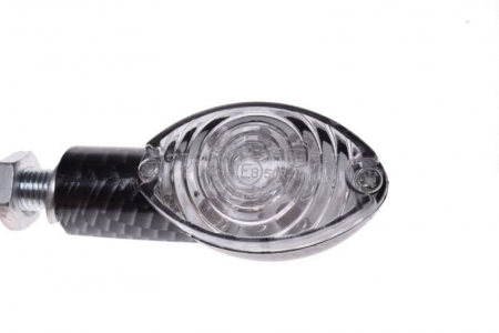 Set semnalizari LED, forma ovala, lumina alba, carbon [3]