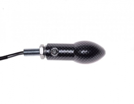 Set semnalizari LED, forma ovala, lumina portocalie, carbon [2]