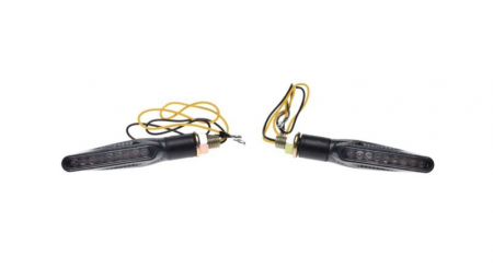 Set semnalizari - Set semnalizari LED, lumina alba, carbon, 9 led-uri