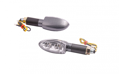Set semnalizari moto MRT-046, LED 12 SMD-Diode, E-mark, culoare negru/alb [1]