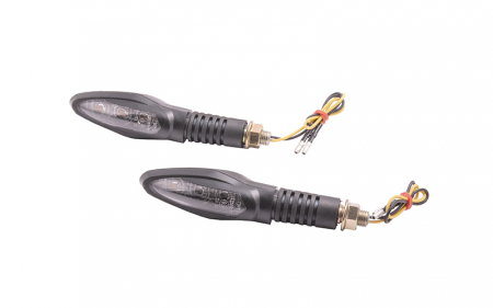 Set semnalizari - Set semnalizari moto MRT-097, LED, 3 Diode, culoare negru, E-mark