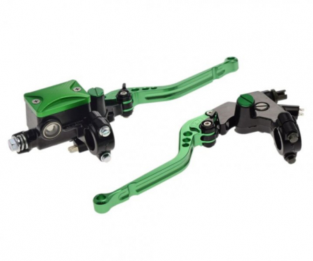 Suspensie Cadru - Set WM, pompa frana si maneta ambreaj rabatabile, culoare verde