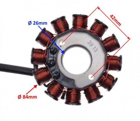 Stator aprindere 12 bobine Vespa Lx 125 150 10-14, echivalent oem: 640301 [1]