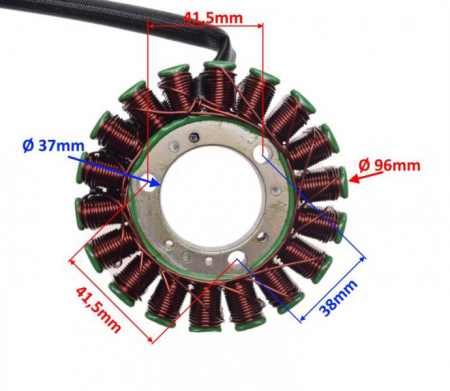 Stator aprindere 18 bobine Piaggio Beverly 400/500/X9, echivalent oem: 58080R [1]