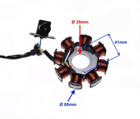 Stator aprindere 8 bobine Peugeot Speedfight Vivacity Elyseo [1]