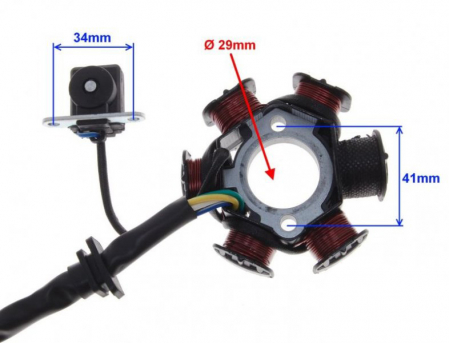 Stator aprindere cu cititor, 6 bobine, 5 fire [3]