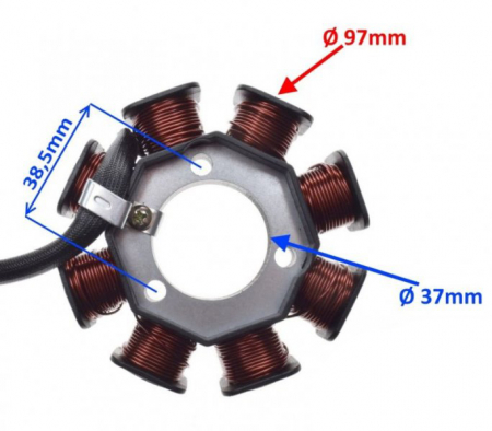 Stator aprindere DC Yamaha YBR 125, Beta 125RE, 8 bobine [1]