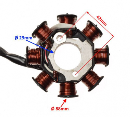 Stator aprindere si cititor Kymco Super 9 2T, 8 bobine [1]